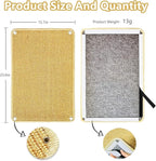 2 Pcs Cat Scratching Mat, Natural Sisal Cat Scratcher Mat Sisal mat Cat Scratch mat Cat Scratch Furniture Protector Cat Scratcher Mat (Brown)