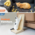 PETKARAY Sisal Cat Scratcher, Upright Cat Scratch Pad Wall Mounted, Vertical Scratching Post Alternative, L Shape Scratching Board 105°