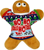 Huxley & Kent Funny Dog Toy w/Squeaker – Holiday Power Plush Squeaky Dog Toys for Small, Medium & Large Dogs – Soft Stuffed Animal for Indoor Play & Fetch - Ugly Sweater G-Man, Small