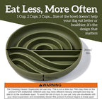 OHMO Slow Feeder Dog Bowls (Sunrise, Camo Green) Enrichment Toy Soft Silicone Food Safe Feeding Bowl Non Slip Suction Cup for All Breed Pet, Cat Slow Down Eating Dishes, Boredom and Anxiety Reducer