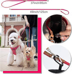 Puppytie No Pull xs Dog Harness with Multifunction Dog Leash,Soft Adjustable No Choke Escape Proof Pet Harness Vest,Suede Bow Wine red,XS