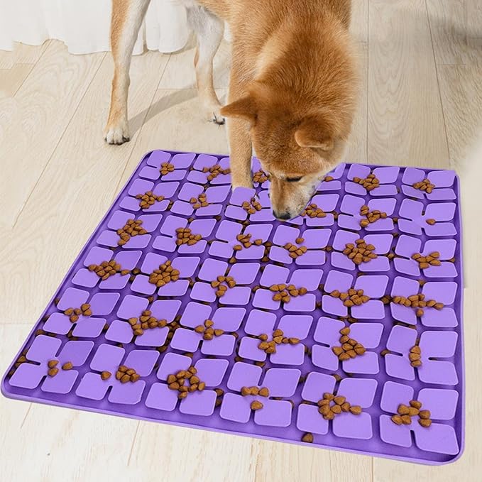 Silicone Snuffle Mat for Large Dogs,Slow Feeder Lick Mat for Pet Slow Down Eating,Encourages Natural Foraging Skill,Relieving Stress,Interactive Feed Game Toy for All Breed Dogs