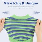 Dog Shirt, Pet Clothes for Chihuahua, Yorkie Teacup Costumes Striped, Small Dogs Sleeveless Tank Top Vest, Breathable Cotton Puppy T-Shirt, Cat Apparel Outfit (Green, S)
