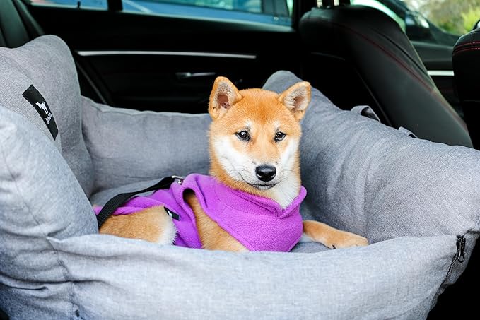 JACKO & CO - Fleece Vest Sweater with Leash Ring - Soft Lightweight Breathable for Puppies Small Medium Dogs, Kitten, Cats, Chihuahua - Warm for Fall/Autumn/Winter (Purple, XX-Large 25-35lbs)