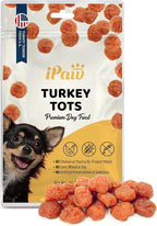 iPaw Turkey Tots Dog Treats for Puppy Training, All Natural Human Grade Dog Treat, US Sourced Raw Material, Hypoallergenic, Easy to Digest (Turkey Tots)