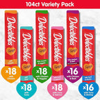 Delectables Squeeze Up Variety Pack, Creamy Squeezable Puree, Lickable Wet Cat Treats, Grain Free, No Added Fillers, No by-Products, No Added Preservatives, 0.5 Ounces Tube, 104 Tubes Total