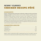 ACANA Classics Pate Wet Dog Food Chicken Recipe 12.5oz Cans (12 Count)