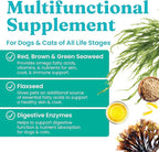 Solid Gold Cat & Dog Multivitamin Chews - Kelp, Omega 3 & Vitamins for Dental, Digestive, Immune, Skin & Coat Health - Multi Vitamin for Dogs & Cats - Sea Kelp Based Soft Chew for All Ages - 120ct