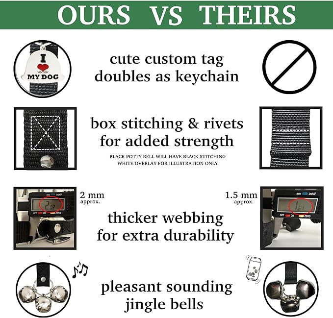 Caldwell's Pet Supply Co. Dog Potty Bells, Dog Door Bell, Bells to Go Outside, Potty Training Bell, Dogs Doorbell, Dogs Potty Doorbell, Ring to Go Pee, All Breed Puppy Training Tool