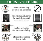 Caldwell's Pet Supply Co. Dog Potty Bells, Dog Door Bell, Bells to Go Outside, Potty Training Bell, Dogs Doorbell, Dogs Potty Doorbell, Ring to Go Pee, All Breed Puppy Training Tool - Gray (Set of 2)