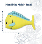 Dog Toys | Plush Toy Mahi Mahi Stuffed Animal for Dogs | Small Eco Friendly Toy - Easy to Clean and Made from Non Toxic Materials