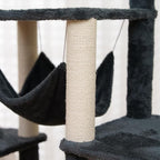 Cat Tree 67in Cat Tower Scratching Post for Cats Tree Tower Furniture for Cats with Various Houses Various Levels with Cheese Design (Dark Gray)