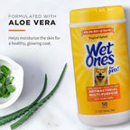 Wet Ones for Pets Multipurpose Dog Wipes with Aloe Vera, Tropical Splash Scent - Pet Bathing Wipes in Canister for Dog Paws & All Over Use, 50 Count - 3 Pack