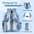 Cat Backpack Carrier with Bubble Window, Breathable & Foldable Pet Travel Carrier for Small Dogs and Cats, Airline-Approved for Hiking & Outdoor Use