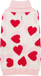 KYEESE Dogs Sweaters Red Heart with Leash Hole,XS