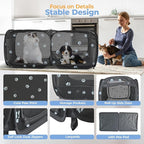 2-in-1 Dog Playpen 46.5''Pop Up Cat Pet Playpen, Assembly-Free Indoor Outdoor Kitten Enclosure, Breathable Cat Cage Portable Puppy Tent Crates Kennel for Small Animals(No Divider, Unified Space)