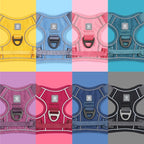 Pawaii No Pull Dog Harness with Pet ID Tag,Reflective Strips No Choke Front O Ring Breathable Mesh Adjustable Soft Padded Pet Vest with Easy Control Handle for Medium Dogs