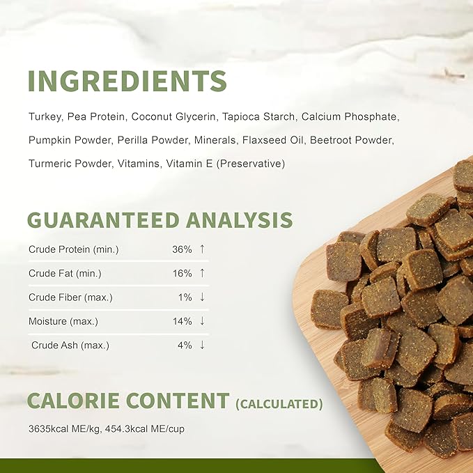 Herz Air-Dried Dog Food – U.S.A Turkey Breast Recipe 2 lb, Single Pure-Meat, Grain Free, All Natural, High Protein, Limited Ingredients