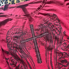 Gothic Tees for Women Y2K Grunge Graphic Short Sleeve Crew Neck T-Shirts 90s Vintage Aesthetic Emo Clothes