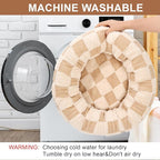 Dog Calming Beds for Small Medium Large Dogs - Round Donut Washable Puppy Dog Bed, Anti-Slip Faux Fur Fluffy Donut Cuddle Anxiety Cat Pet Bed (28" Grid)