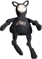 HuggleHounds Knottie Plush Dog Toy - Dog Stuffed Animal Toy, Puppy Toys, Squeaky Dog Toy for Small, Medium & Large Dogs, Durable Plush to Keep Them Busy, Officially Licensed - Army Mule, Large