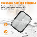 2PCS New Upgraded Thickened Electrostatic Pet Hair Removal Gloves Brush,Reusable Cat Dog Hair Remover Grooming Gloves,Double Sided Washable Static Animal Fur Removal Tool for Couch,Carpet,Clothes