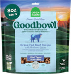 Open Farm Goodbowl Dog Food Topper, Freeze Dried Raw, Grass-Fed Beef & Wholesome Non-GMO Grains Recipe, 8oz Bag
