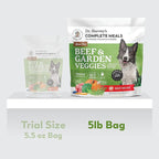 Dr. Harvey's Beef & Garden Veggies Dog Food, Human Grade Grain-Free Dehydrated Food for Dogs with Freeze-Dried Beef (5 Pounds)