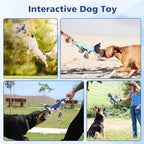 IOKHEIRA Dog Toys for Aggressive Chewers,Tough Indestructible Dog Toys,Squeaky Toys for Large Dogs,Durable Dog Chew Toys (Navy Blue)