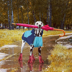 IECOii Dog Raincoats for Large Dogs,Waterproof Large Doggy Rain Jacket with Hood,Reflective Breathable Pet Rain Coat with Hood,Ideal for Adventures, Walking, Hunting in Dark,Blue,XL