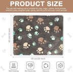 2 Pack Self Warming Cat Bed Pet Self Heating Pad Cat Warming Bed Mat Thermal Cat Mat Washable Reflects Body Heat Removable Cover for Indoor Outdoor Feral Pet(Dog Paw,16 x 20 Inch)