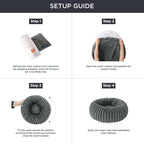 Bedsure Donut Small Dog Bed - Dog Beds for Small Dogs with Corduroy Fleece & Anti Slip Bottom, Round Faux Fur Pet Beds with Washable Removable Cover, Blush Pink, 27x27x8 inches