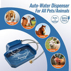 Automatic Water Dispenser for Dogs/Cats, 1 Gallon Auto-Fill Dog Water Bowl Dispenser for Indoor/Outdoor, Large Water Feeder for Pets/Livestock, BPA-Free, Wide Mouth, Fits GHT 3/4" Faucet, Blue