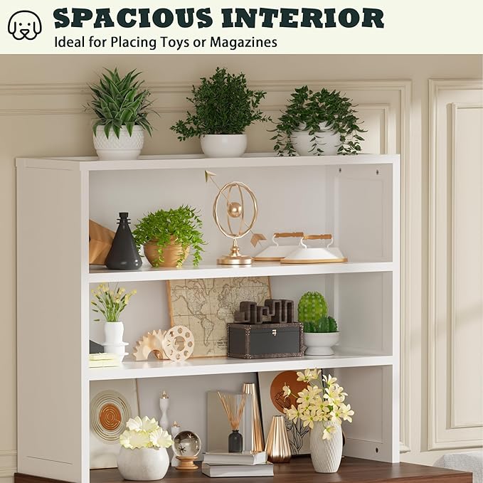 43 inches Furniture Style Dog Crate Wooden Dog Cage Indoor Heavy Duty Dog Kennel Decorative Pet Crate End Table for Large Medium Small Dog,White