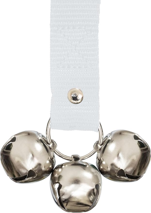 Caldwell's Pet Supply Co. Dog Potty Bells, Dog Door Bell, Bells To Go Outside, Potty Training Bell, Dogs Doorbell, Dogs Potty Doorbell, Ring To Go Pee, All Breed Puppy Training Tool - White (Set of 2)