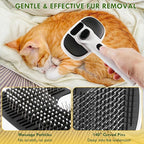 4 in 1 Cat Steam Brush, Self-Cleaning Pet Steam Brush with 2 Water Spray Modes, Large Capacity Tank, Steaming Dog Brush for Shedding,Massaging,Cleaning,Grooming