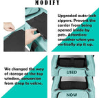 Small Dog Carrier for Puppy Yorkshire Softshell Car Transport Chihuahua Carry Cage 18-inch Collapsible Doggie Vet Visit Crate Easy Load Roomy Pet Carrier Bag Kennel Dog Essentials Teal