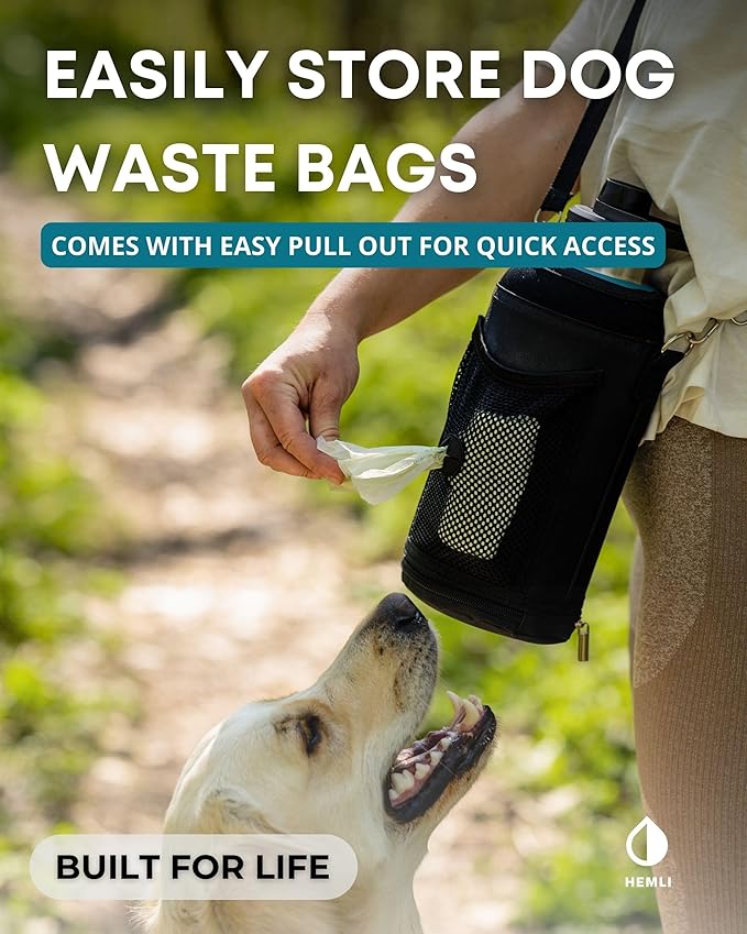 32 oz. Portable Dog Water Bottle and Bowl, Perfect for Walking, Hiking and Travel