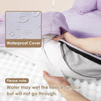 EHEYCIGA Orthopedic XL Dog Beds, Waterproof Memory Foam Dog Bed for Extra Large Dogs, Non-Slip Bottom and Egg-Crate Foam Big Pet Couch Bed with Washable Removable Cover,Lilac