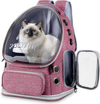 Cat Backpack Carrier with Bubble Window, Breathable & Foldable Pet Travel Carrier for Small Dogs and Cats, Airline-Approved for Hiking & Outdoor Use