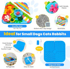 Petcare Dog Snuffle Mat and Lick Mat Set, Interactive Enrichment Dog Puzzle Toy for Puppy Small Dogs Cats Rabbits, Cognitive Sniff Foraging Mats Mental Stimulation Treat Game Slow Feeder Mats