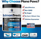 Wild Alaskan Salmon Oil for Dogs - Dog Skin and Coat Supplement - Shedding & Itch Relief for Dogs - Omega 3 Fish Oil for Dogs Chews - 120 Dog Allergy Chews - Dog Shedding Supplement - Dog Vitamins