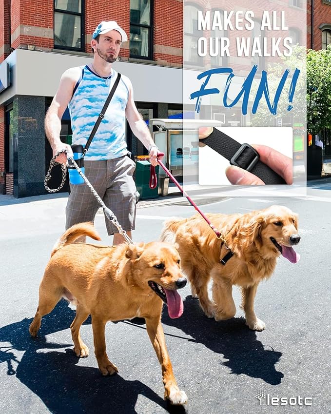 Lesotc Dog Water Bottle, Portable Pet Water Dispenser, Leak Proof Travel Squeeze Water Bottle for Dogs, Puppy Essentials Dog Stuff Accessories for Outdoor Walking, Hiking, BPA-Free, Lightweight