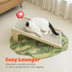 PETKARAY Cat Scratcher, Sisal Scratching Ramp, L Shape Cat Scratch Pad for Indoor Cats, Wall Furniture Protector Large Size