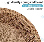 Cat Scratcher, 23.6x14.9 inches Cardboard Cat Scratchers for Indoor Cats, Large Cat Scratching Board, Oval Cat Scratch Pad Bed with Catnip