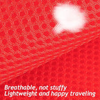 shudyear Summer cat Chest Harness and Leash, Anti-Escape Adjustable Soft mesh cat Leash and Chest Harness Set for All Types of Cats cat Vests (Size L,Red)