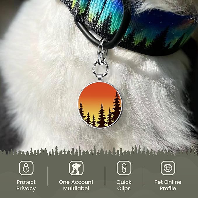 QR Dog Tags Personalized for Pets Custom Dog Tags Dog Name Tag QR Code Pet Tags Smart Pet ID Tags Free Online & Scan QR Receive Instant Pet Location Alert Email