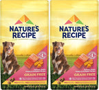 Nature′s Recipe Grain Free Salmon, Sweet Potato & Pumpkin Recipe Dry Dog Food, 4 lb. Bag (Pack of 2)