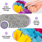 PETCARE Snuffle Mat for Dogs Adjustable Slow Feeder Bowl Interactive Enrichment Puzzle Toys for Small Medium Large Breed Dogs Cats Puppy Sniff Foraging Mats Mental Stimulation Treat Game, 19*19 inch