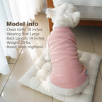 KYEESE 2Pack Waffle Dog Shirts for Small Dogs Stretchy T-Shirts Lightweight Tank Top Sleeveless Striped Vest Breathable Cat Tee, Small, Pink+Striped